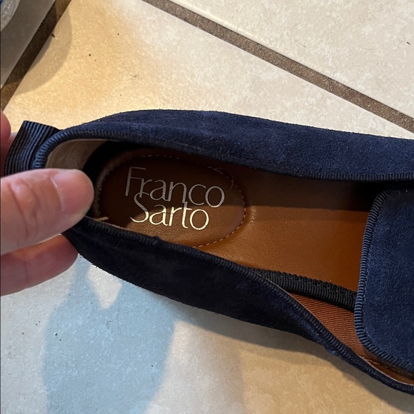 Very good condition navy blue suede Franco Sarto loafers size 8M - Picture 4 of 6